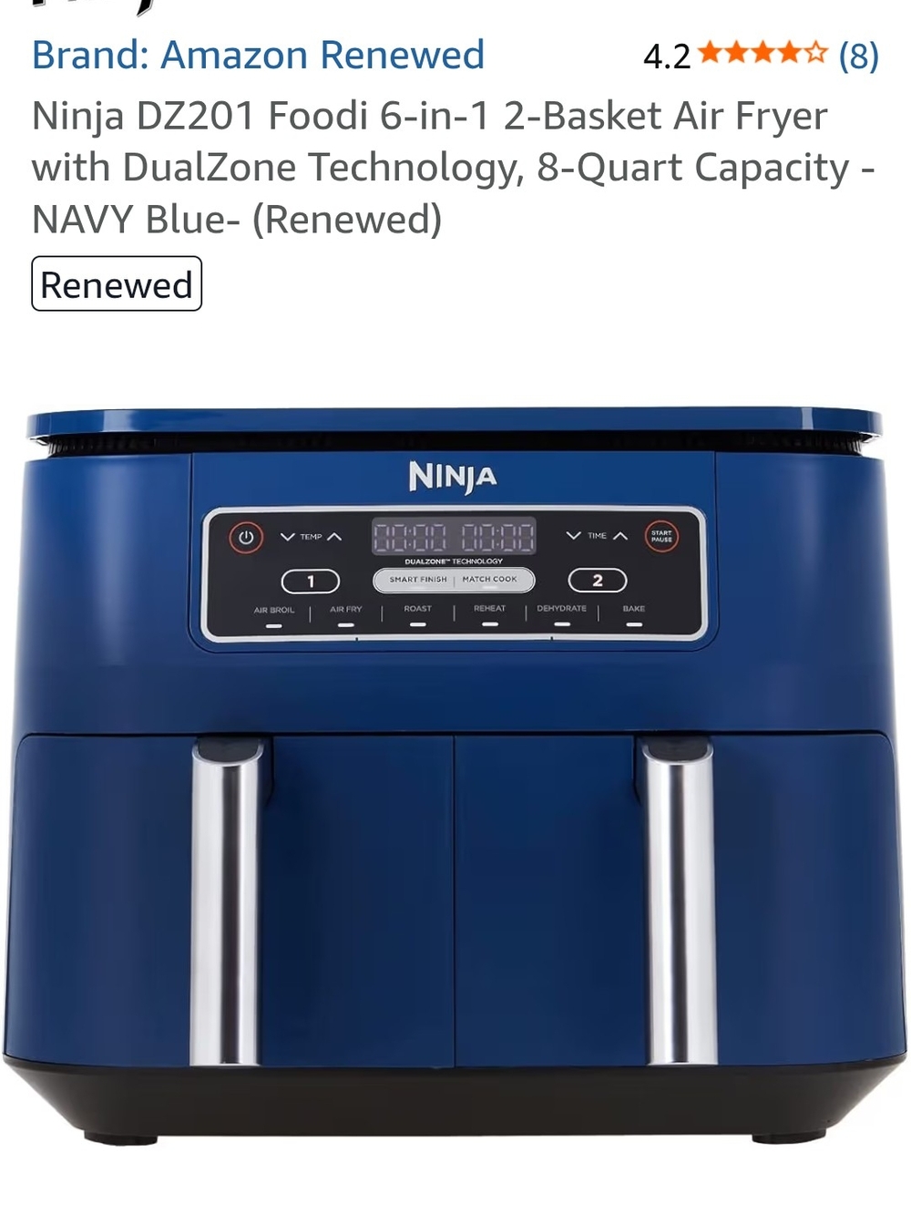 Ninja Navy Blue 6-in-1 DualZone Air Fryer